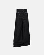 Double Wasit Raw Super Baggy Jeans | Flation Streetwear