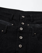 Double Wasit Raw Super Baggy Jeans | Flation Streetwear