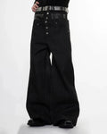 Double Wasit Raw Super Baggy Jeans | Flation Streetwear