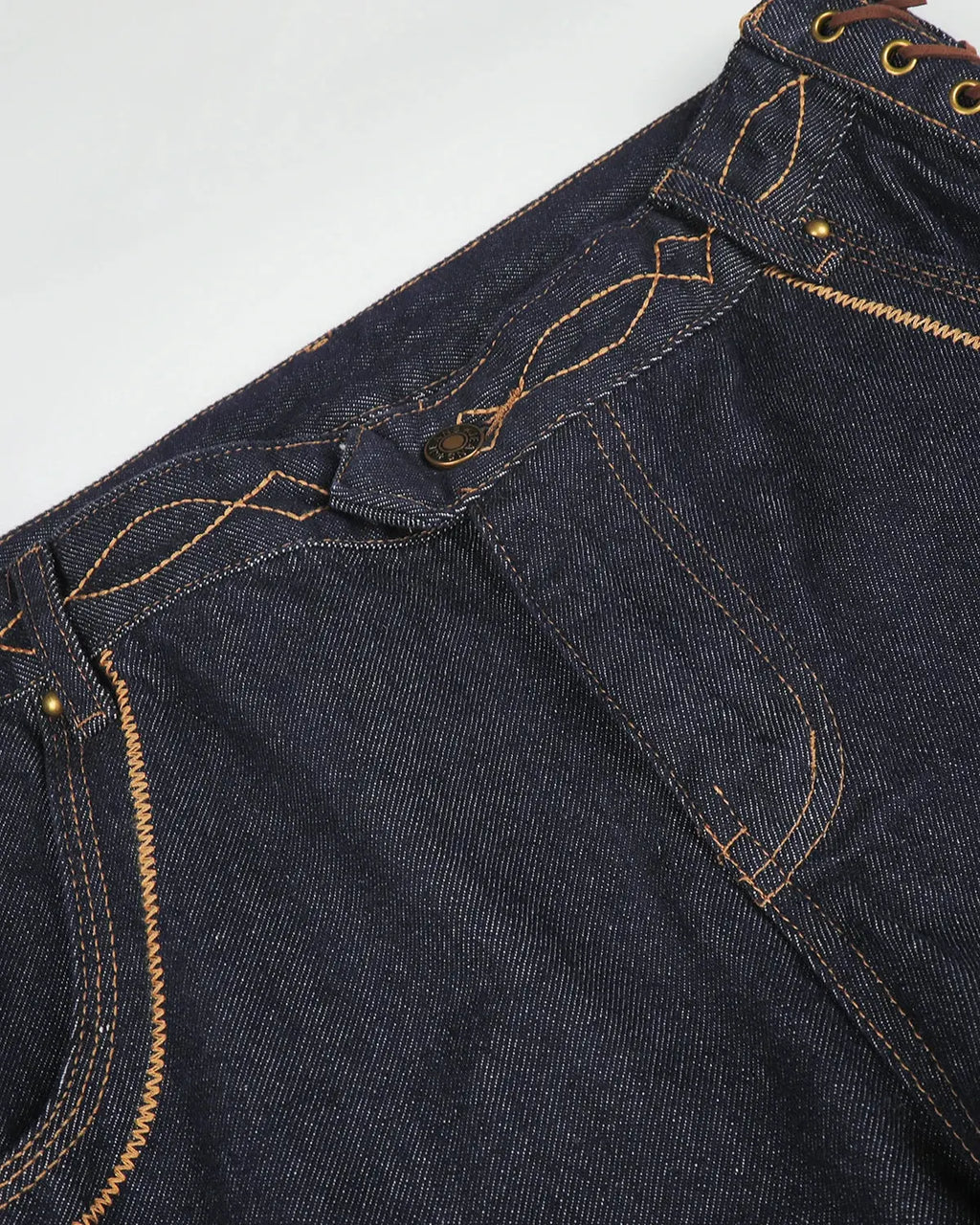 Side Lace-Up Raw Baggy Jeans | Flation Streetwear