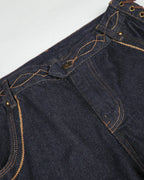 Side Lace-Up Raw Baggy Jeans | Flation Streetwear