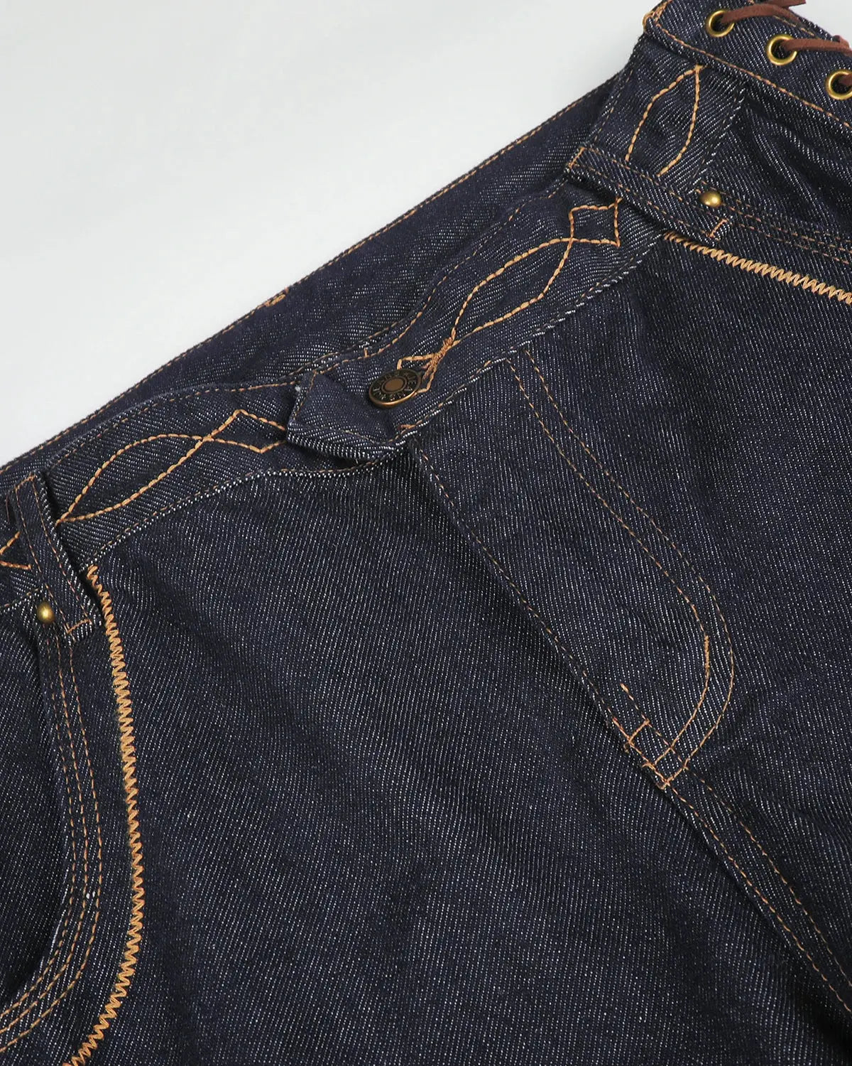 Side Lace-Up Raw Baggy Jeans | Flation Streetwear