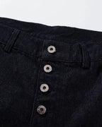 Buttons Up Raw Blue Baggy Jeans | Flation Streetwear