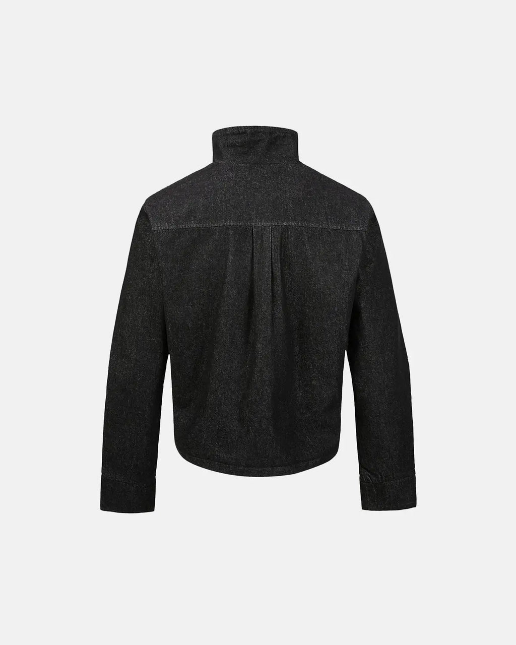 Cropped Asymmetric Button Denim Jacket | Flation Streetwear