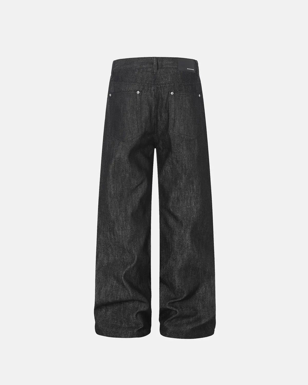 Button Detail Raw Baggy Jeans | Flation Streetwear