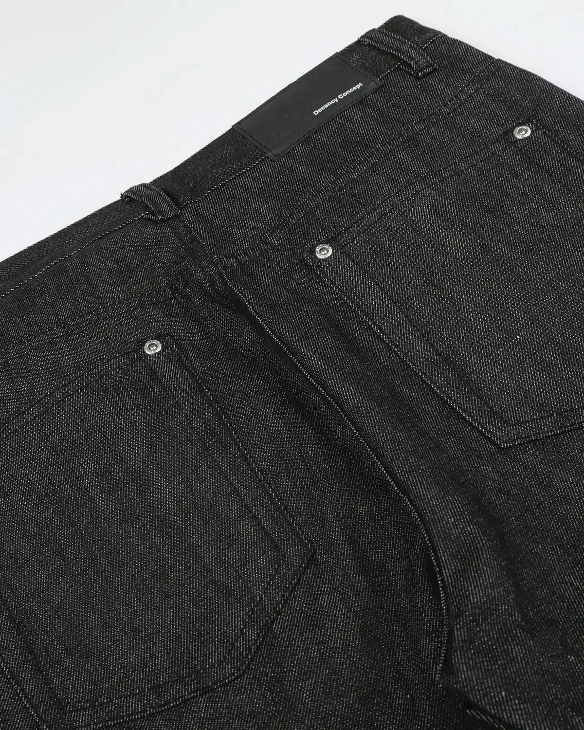 Button Detail Raw Baggy Jeans | Flation Streetwear