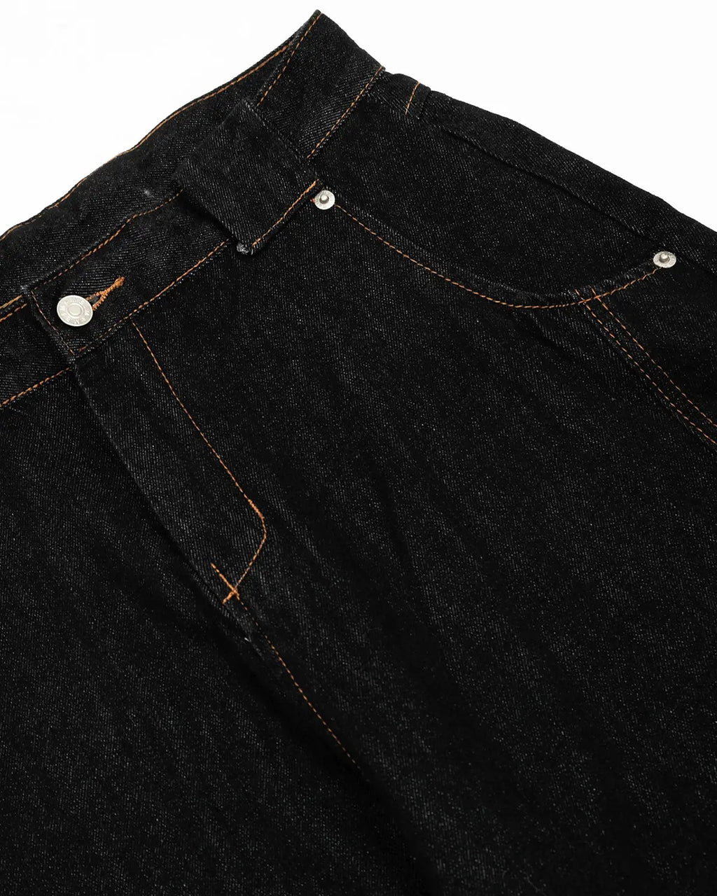 Contrast Stitch Raw Baggy Jeans | Flation Streetwear