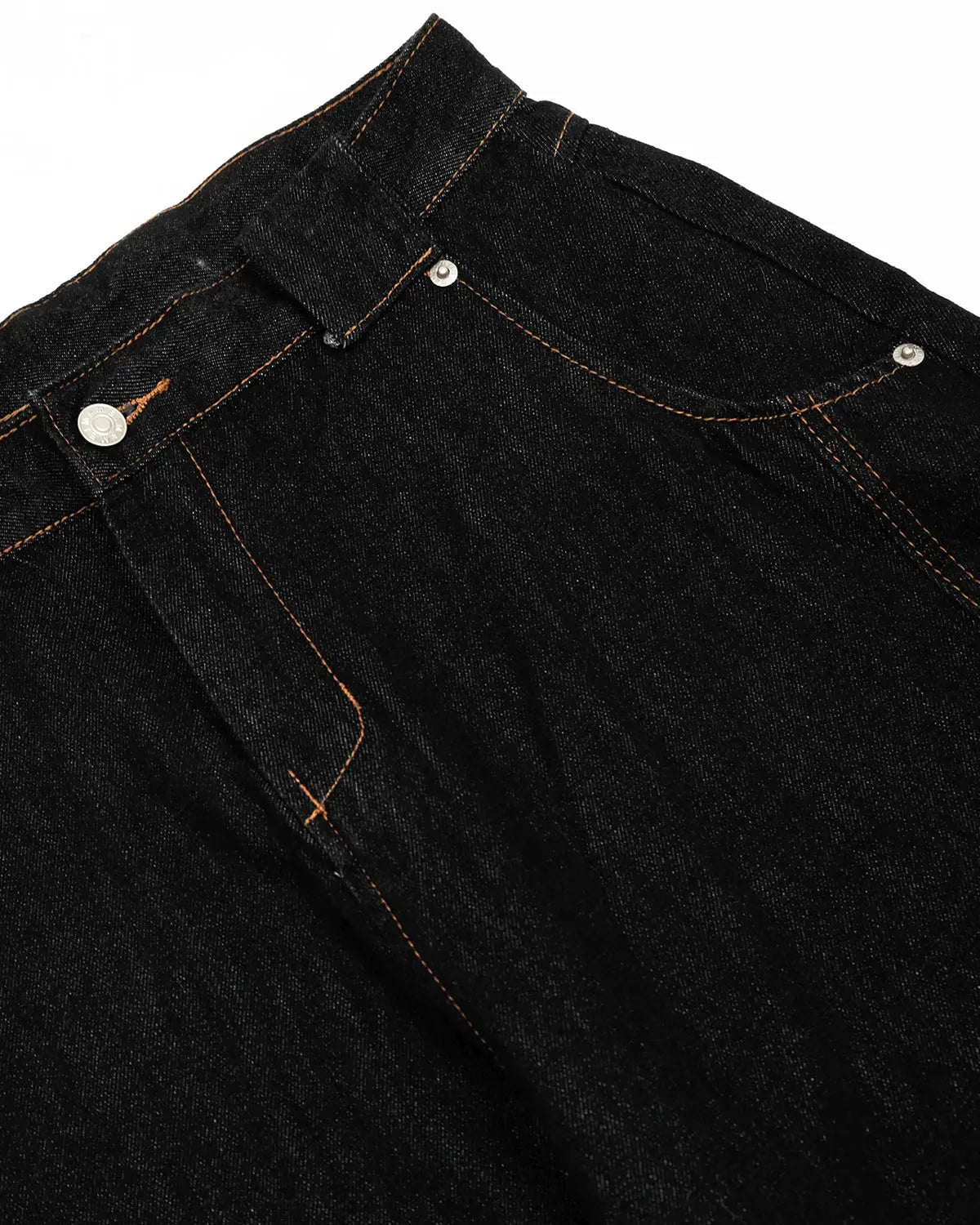 Contrast Stitch Raw Baggy Jeans | Flation Streetwear