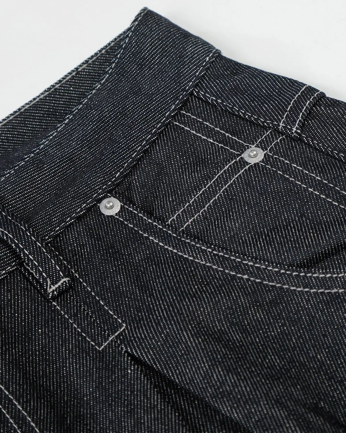 Contrast Stitching Raw Baggy Jeans | Flation Streetwear