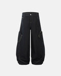 Leopard Patchwork Barrel Jeans | Flation Streetwear