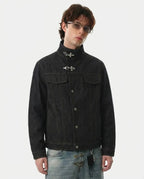 Metal Toggle Raw Denim Jacket | Flation Streetwear