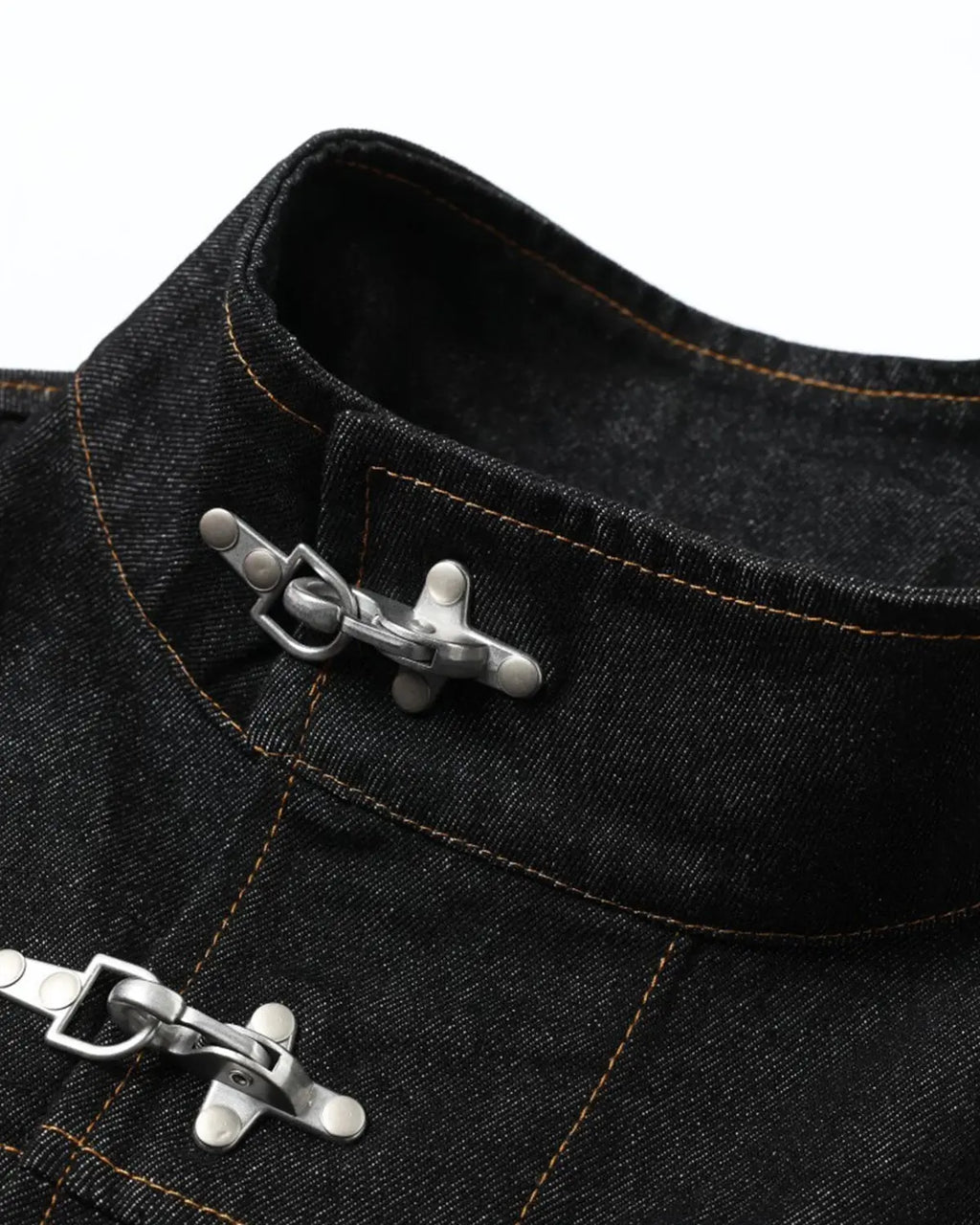 Metal Toggle Raw Denim Jacket | Flation Streetwear