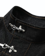 Metal Toggle Raw Denim Jacket | Flation Streetwear