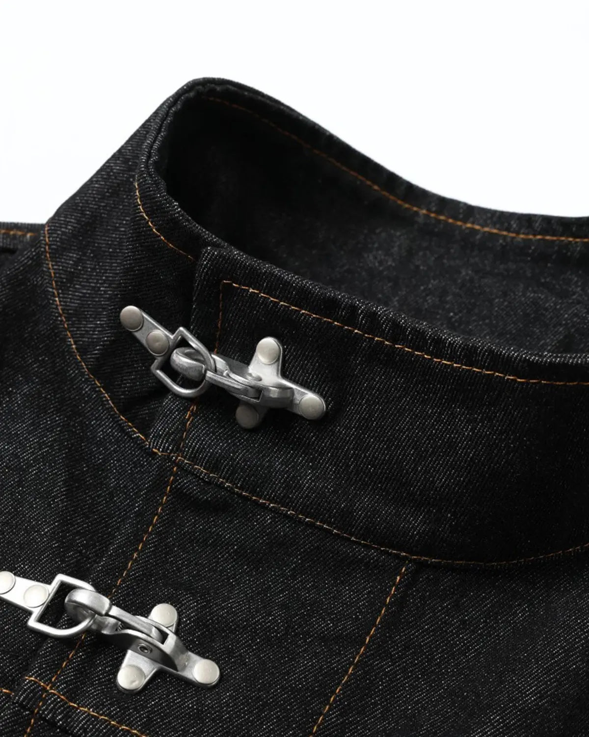 Metal Toggle Raw Denim Jacket | Flation Streetwear