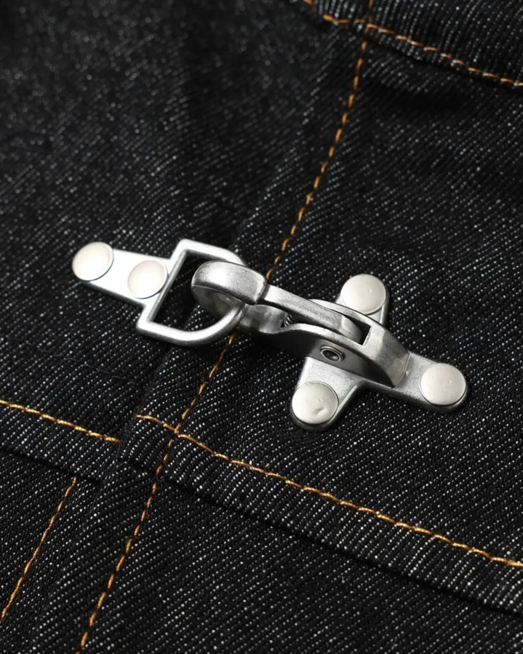 Metal Toggle Raw Denim Jacket | Flation Streetwear