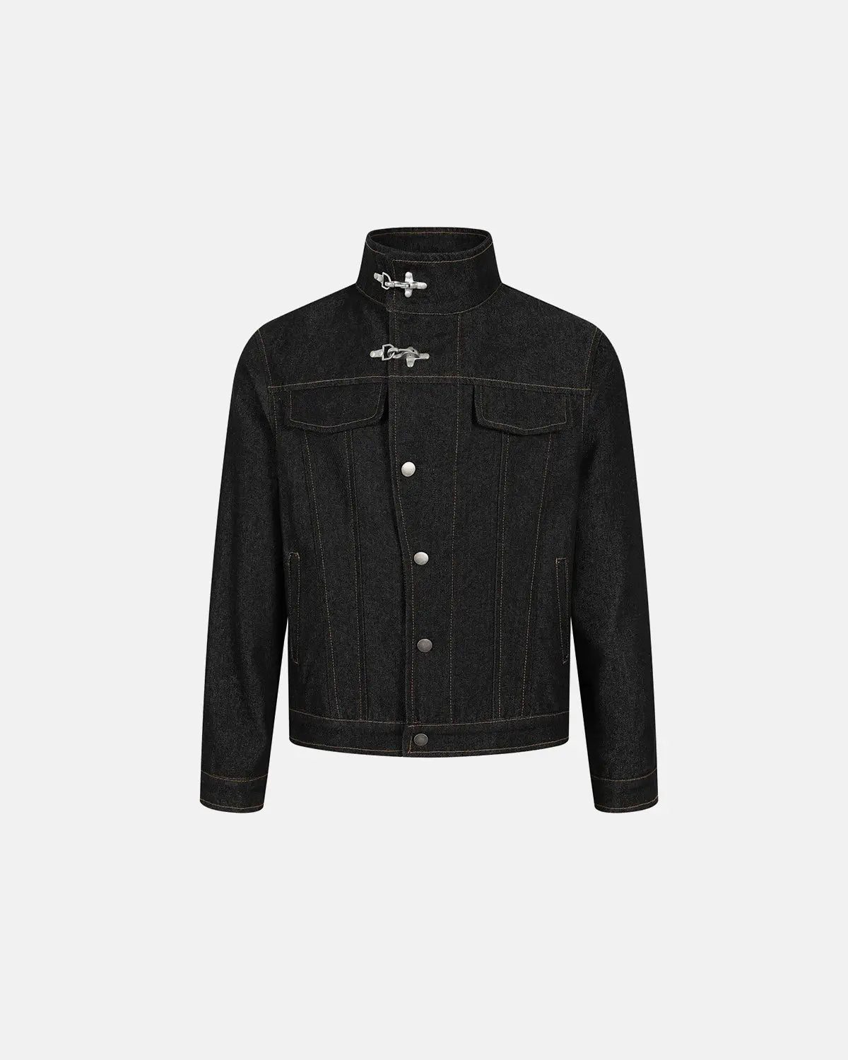Metal Toggle Raw Denim Jacket | Flation Streetwear