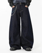 Raw Wash Barrel Jeans with Cinch Back | Flation Streetwear