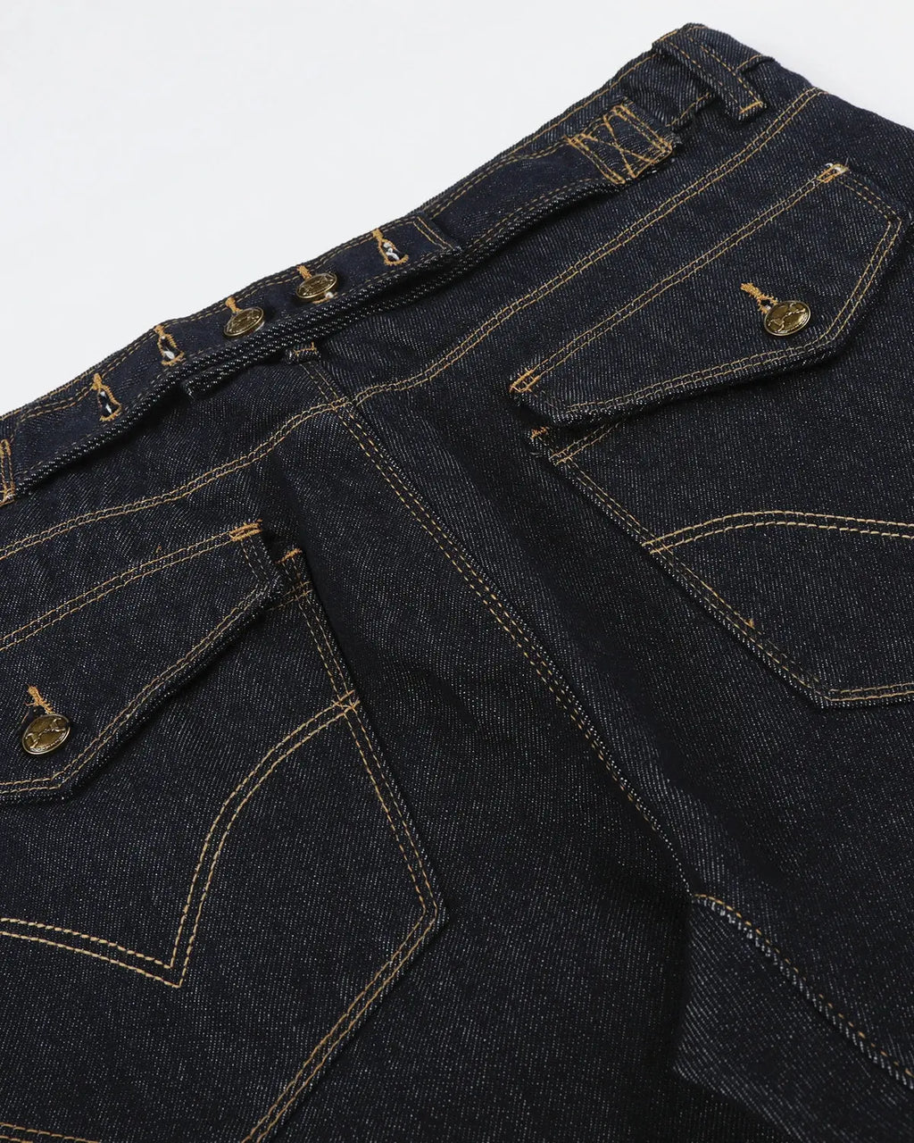 Raw Wash Barrel Jeans with Cinch Back | Flation Streetwear