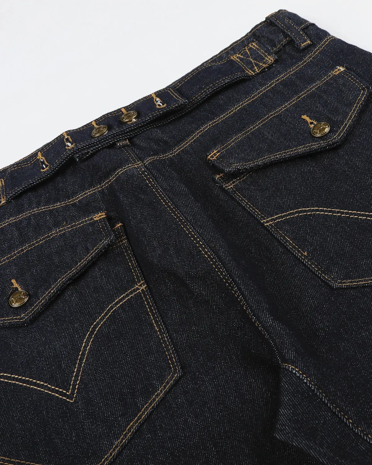 Raw Wash Barrel Jeans with Cinch Back | Flation Streetwear