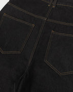 Buttons Up Raw Baggy Jeans | Flation Streetwear