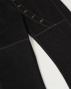 Buttons Up Raw Baggy Jeans | Flation Streetwear