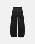 Buttons Up Raw Baggy Jeans | Flation Streetwear