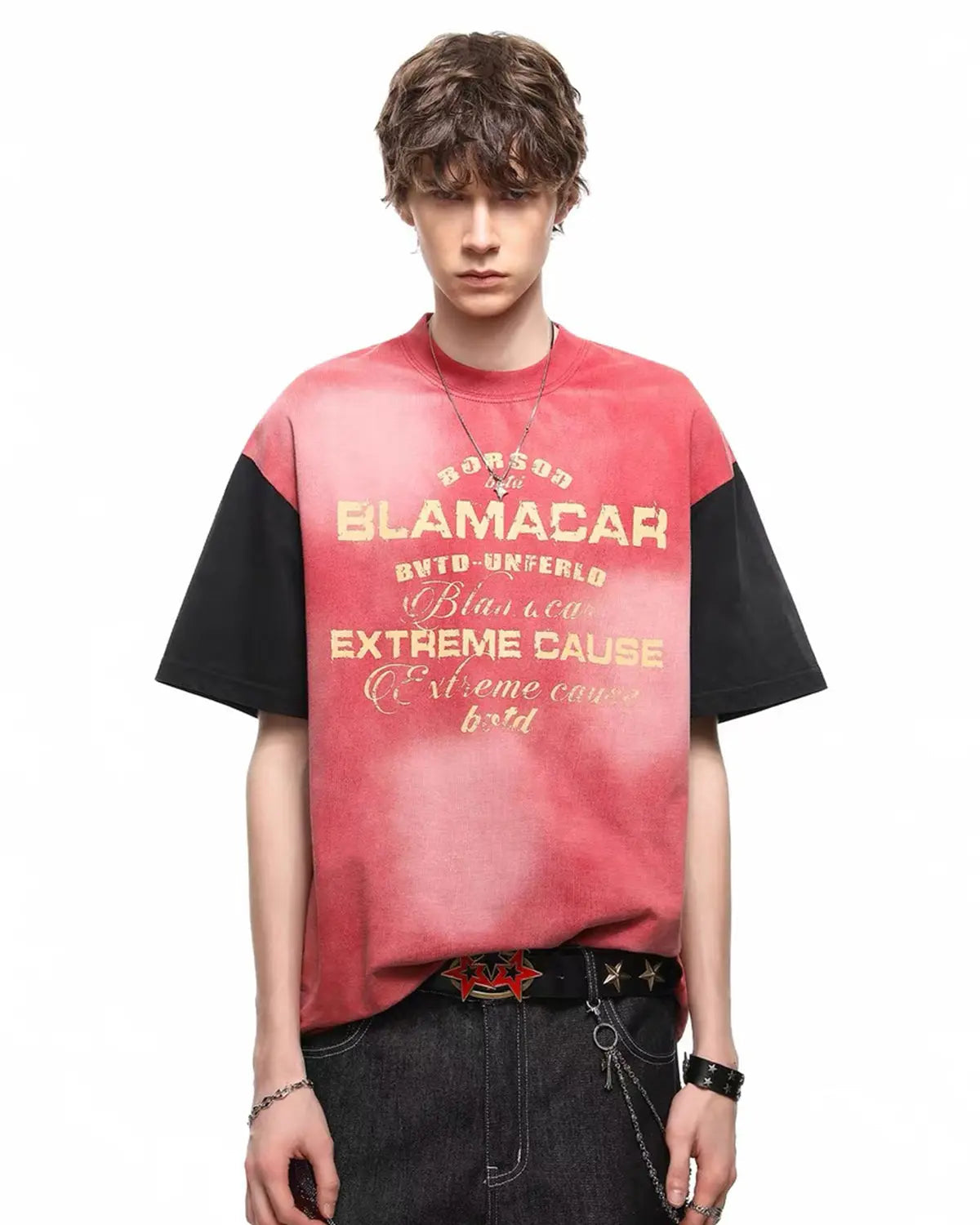 Patchwork Washed Graphic T-Shirt | Flation Streetwear
