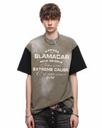 Patchwork Washed Graphic T-Shirt | Flation Streetwear