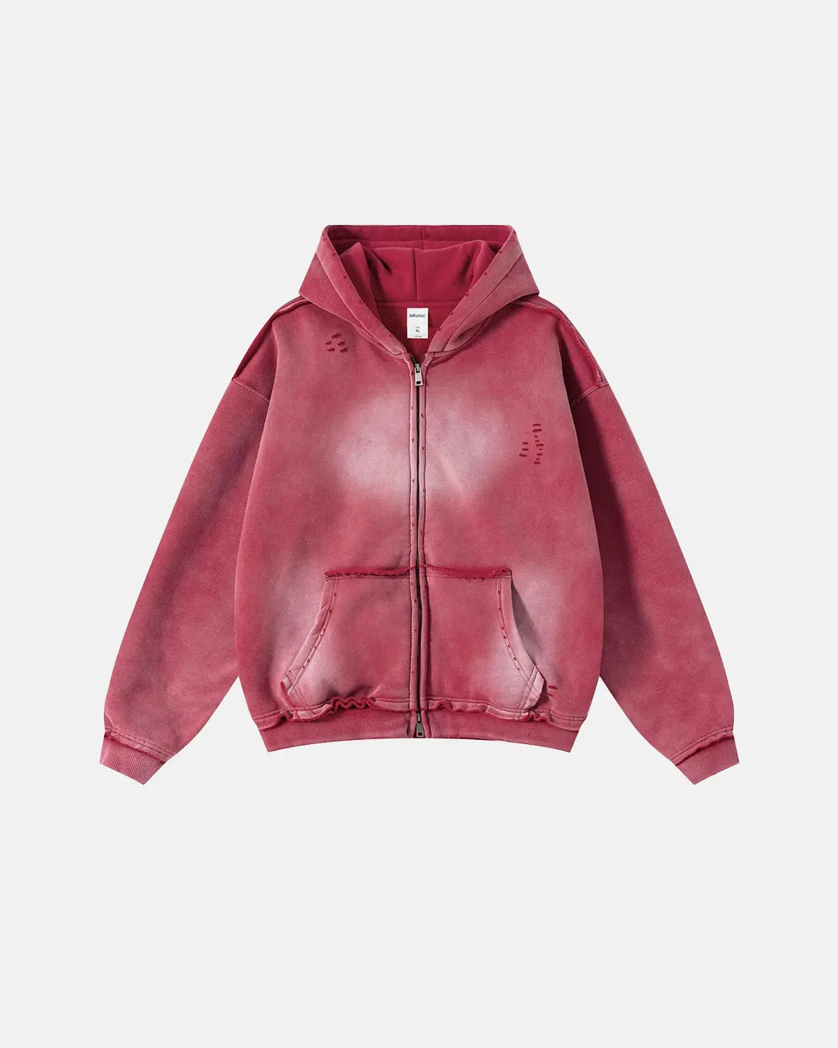 Monkey Wash Ripped Zip Up Hoodies | Flation Streetwear