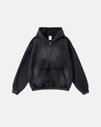 Monkey Wash Ripped Zip Up Hoodies | Flation Streetwear
