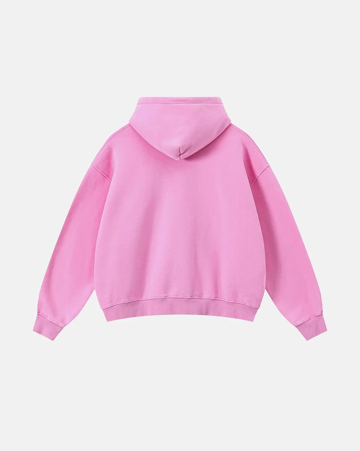 Vintage Washed Fleece Boxy Zip Hoodie | Flation Streetwear