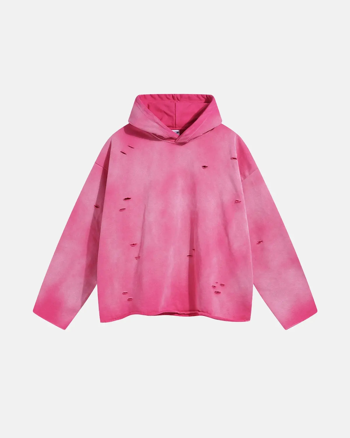 Acid Wash Ripped Boxy Hoodies | Flation Streetwear