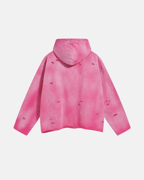Acid Wash Ripped Boxy Hoodies | Flation Streetwear