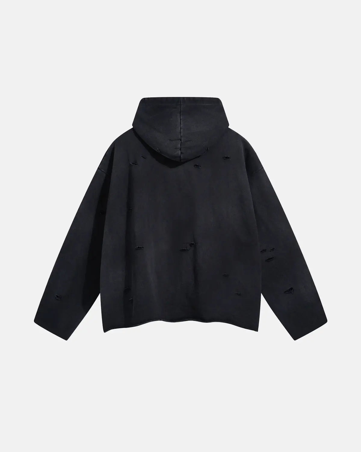 Acid Wash Ripped Boxy Hoodies | Flation Streetwear