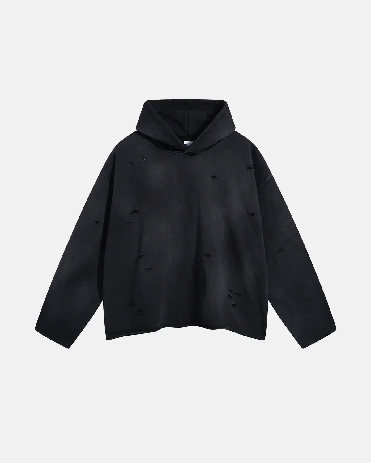 Acid Wash Ripped Boxy Hoodies | Flation Streetwear