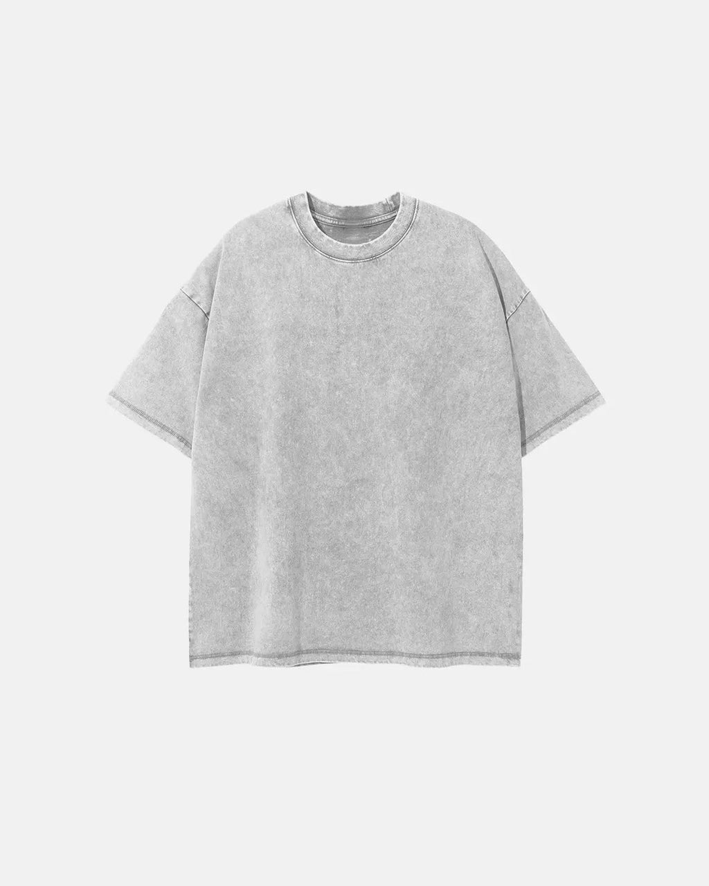 Mock Neck Wax Washed T-Shirt | Flation Streetwear