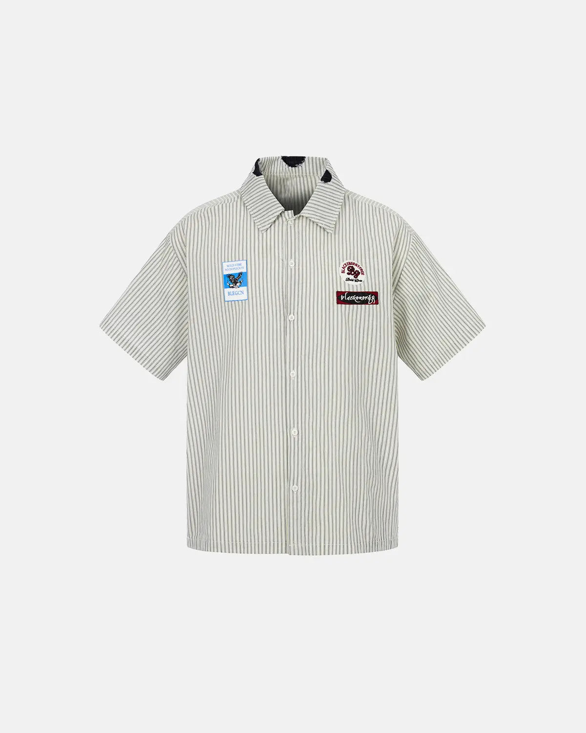 Graffiti Patch Striped Shirts | Flation Streetwear