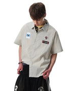 Graffiti Patch Striped Shirts | Flation Streetwear