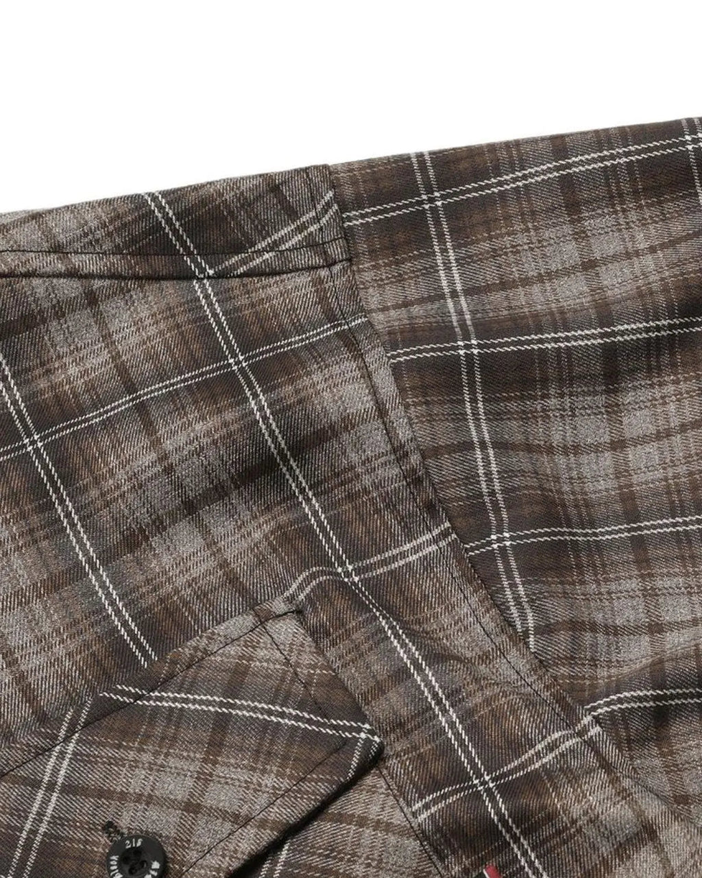Plaid Script Embroidered Shirt | Flation Streetwear