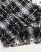 Plaid Sticker Graphic Studded Shirt | Flation Streetwear