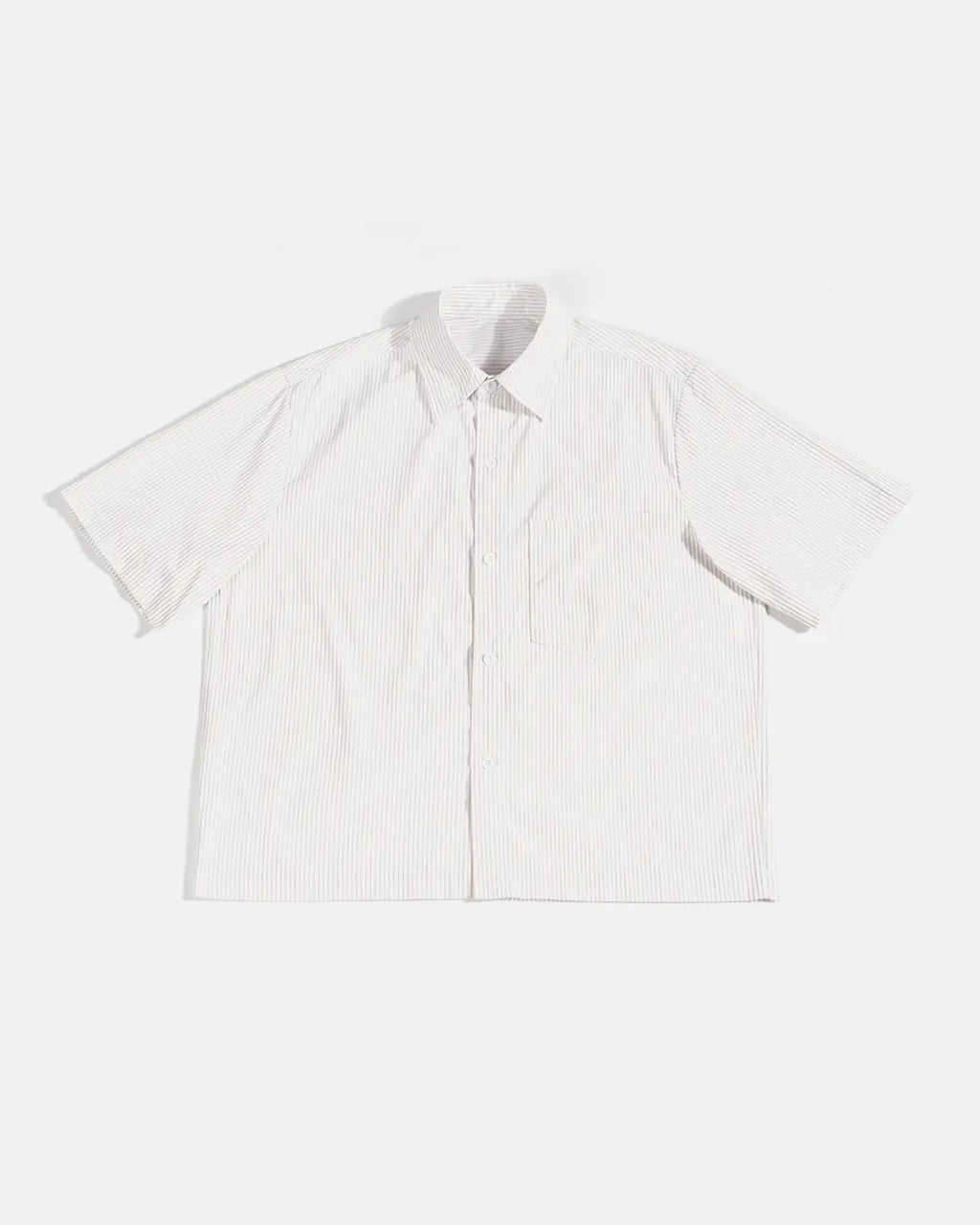 Boxy Striped Short-Sleeve Shirt | Flation Streetwear