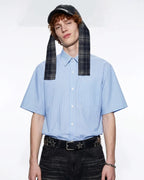 Boxy Striped Short-Sleeve Shirt | Flation Streetwear