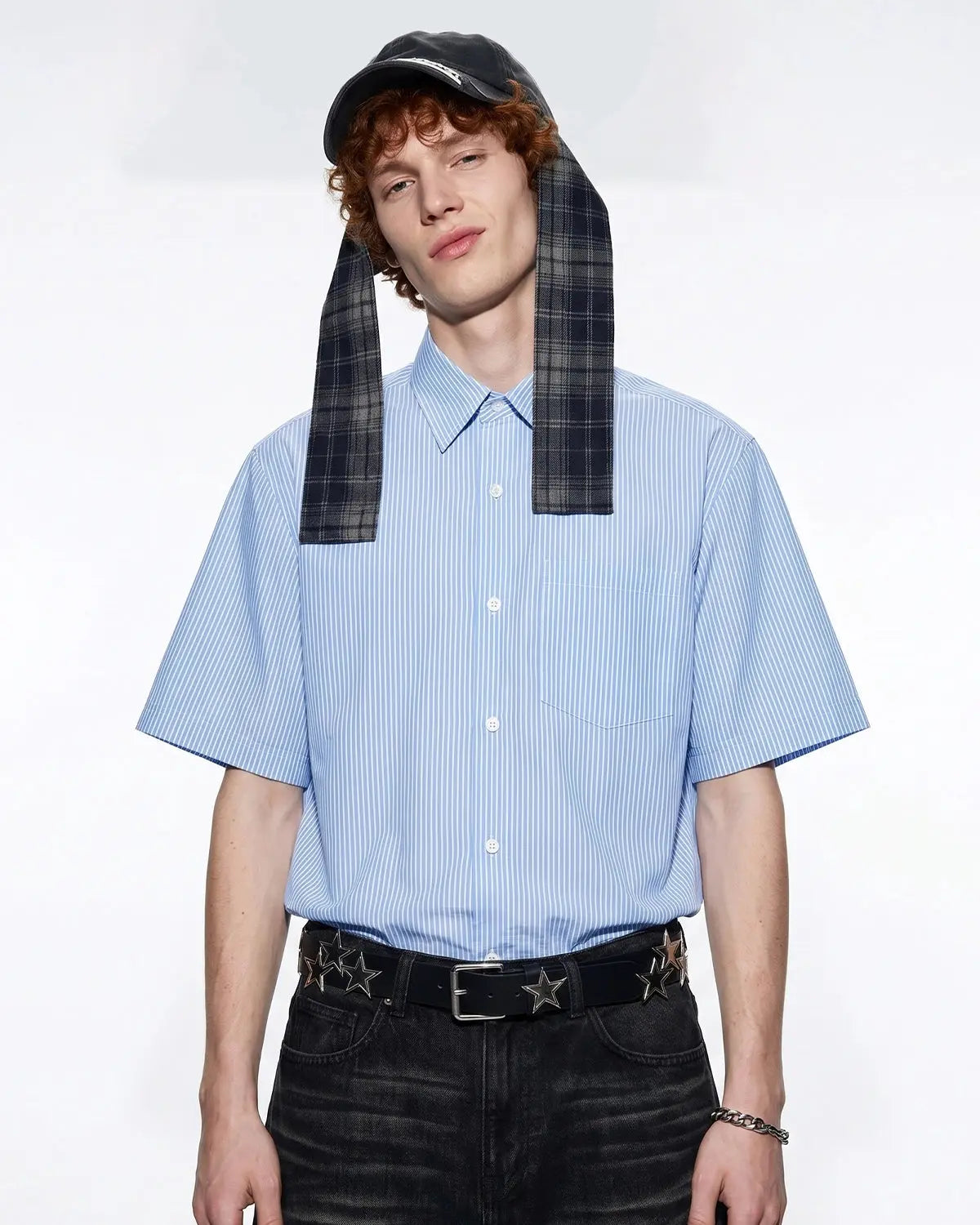Boxy Striped Short-Sleeve Shirt | Flation Streetwear