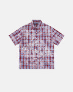 Devil Embroidered Plaid Shirt | Flation Streetwear