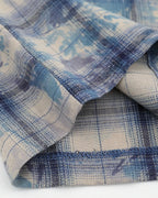 Tie-Dye Plaid Sequin Short-Sleeve Shirt | Flation Streetwear
