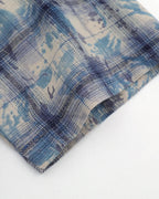 Tie-Dye Plaid Sequin Short-Sleeve Shirt | Flation Streetwear
