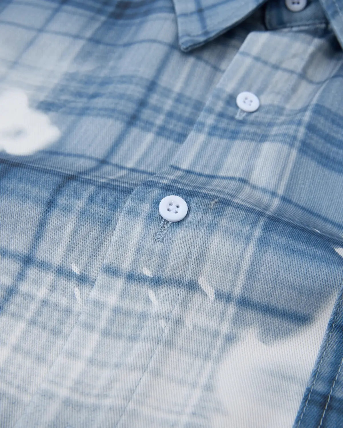 Boxy Tencel Washed Plaid Print Shirt | Flation Streetwear