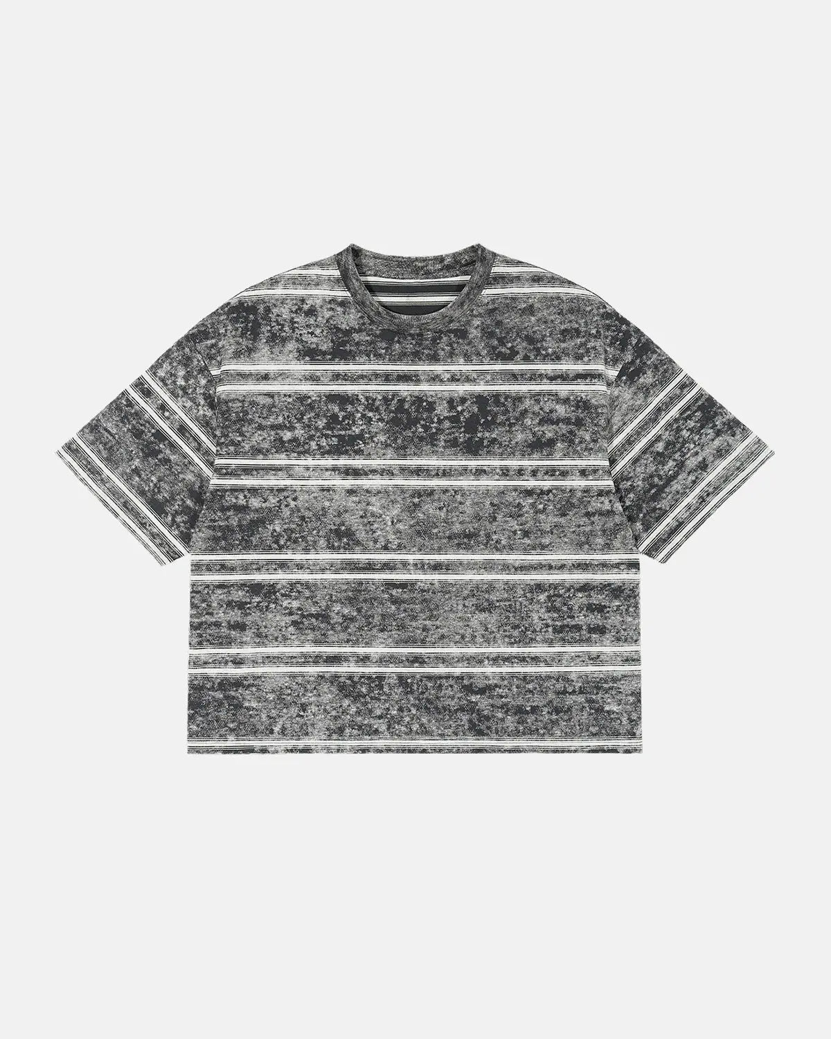 Vintage Washed Striped Boxy T-Shirt | Flation Streetwear