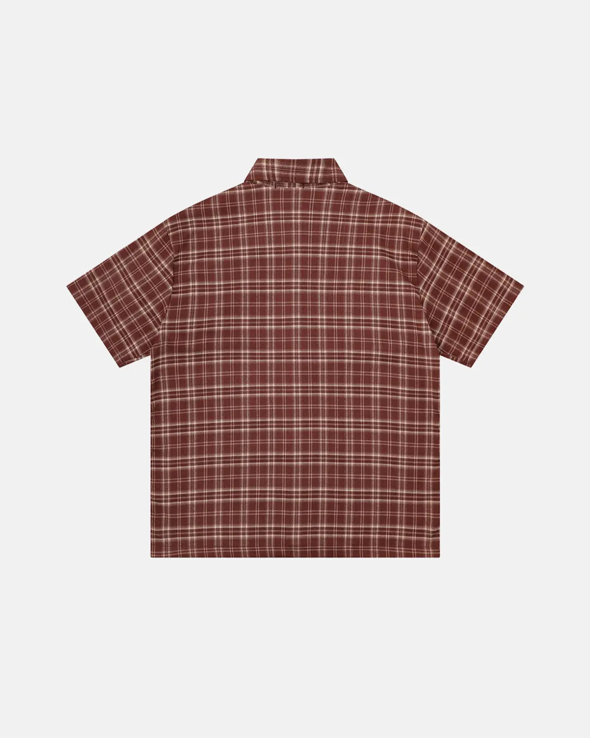 Lettering Embroidery Plaid Shirts | Flation Streetwear