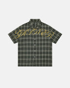 Lettering Embroidery Plaid Shirts | Flation Streetwear